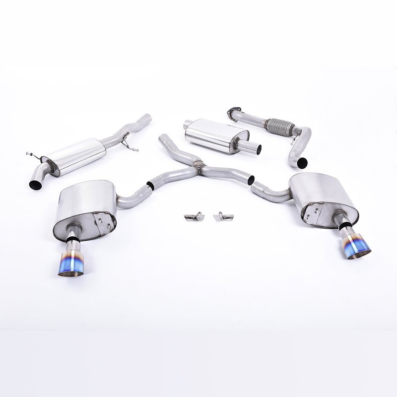 SSXAU610_1 1_ Milltek Cat-back Resonated Изпускателна Система за Audi A4 B9 2.0 TFSI 2016+