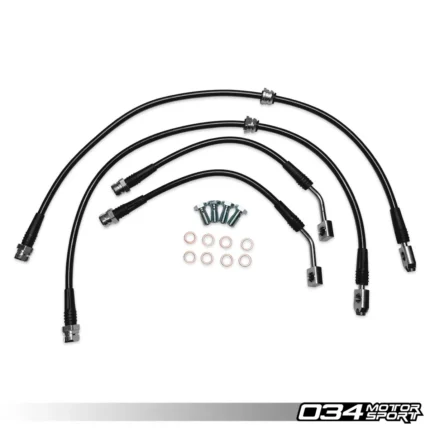 034Motorsport Плетени Спирачни Маркучи 2.0 TSI MQB и MQB EVO