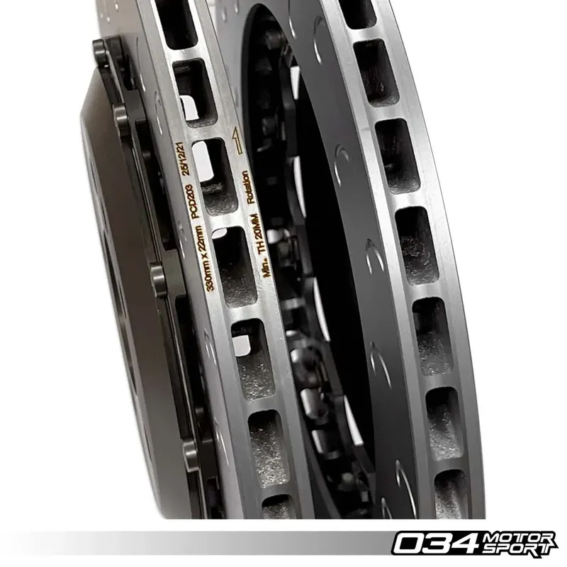 034Motorsport Комплект Двукомпонентни Плаващи Задни Спирачни Дискове Audi RS4/RS5 B9