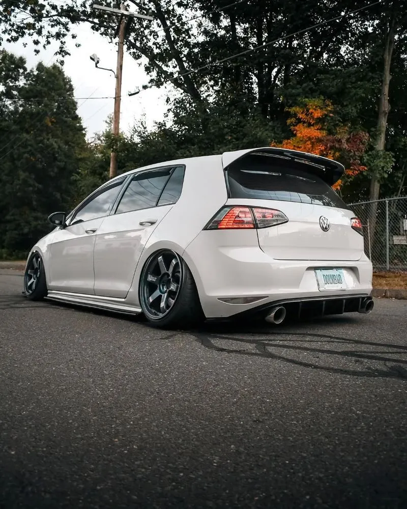 milltek white vw golf