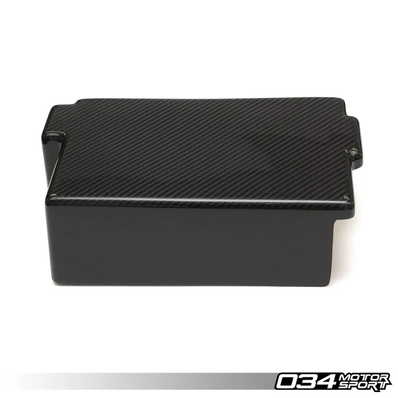 034motorsport carbon fiber battery box cover audi 8v a3 s3 volkswagen mkvii golf r gti mqb 20t gen3 034 1zz 0001 3