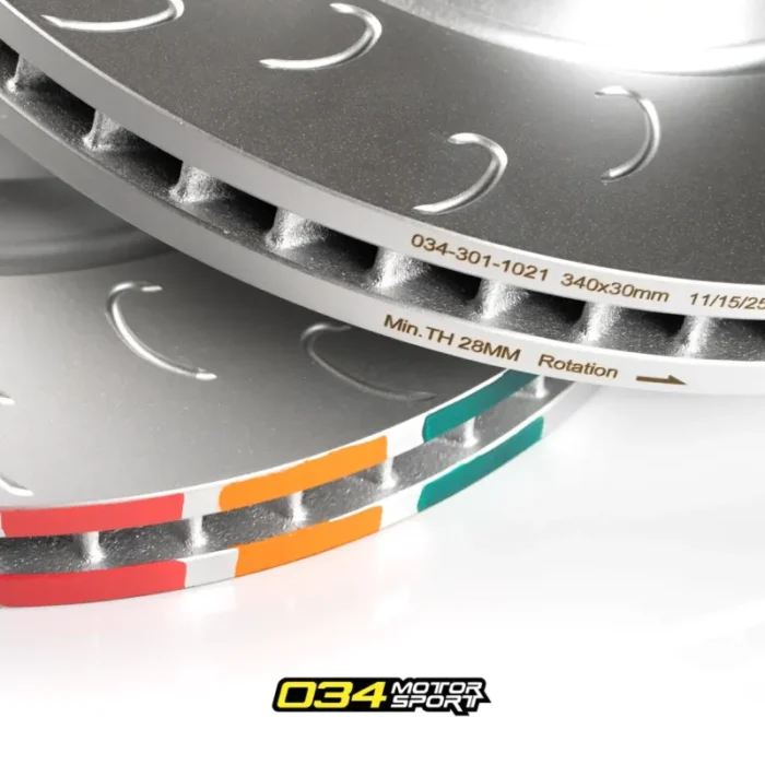034Motorsport Комплект Предни Спирачни Дискове Audi A3 8V / Skoda Octavia 5E / VW Golf MK7 2.0 TSI MQB