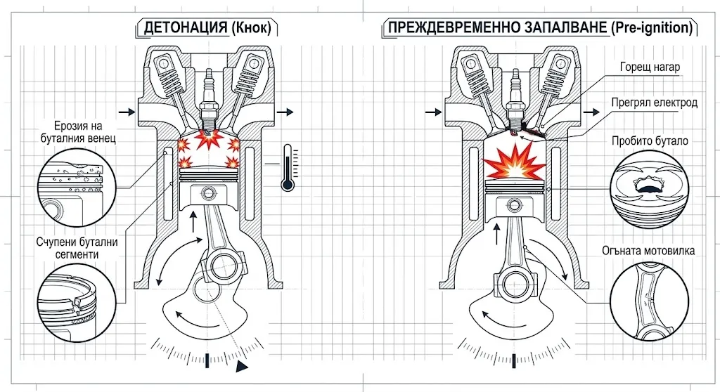 Ъгъл на запалване: Как работи, как влияе на мощността и защо е ключов при тунинг 3 ignition angle detonation preignition