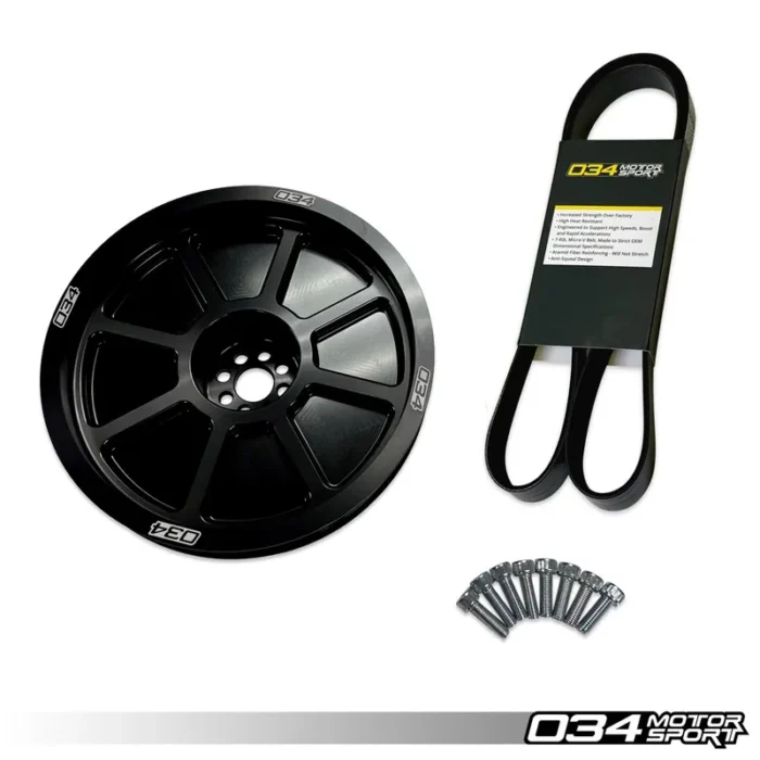 034Motorsport Ролка Колянов Вал 207мм за Компресор 3.0 TFSI Audi S4/S5/Q5/SQ5 B8/B8.5 & Audi A6/A7 C7
